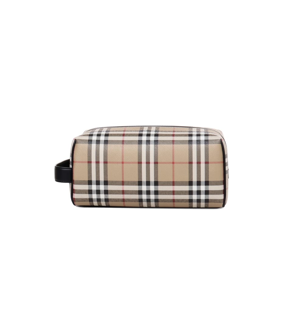 Burberry Medium Vintage Check and Leather Camera Bag Archive Beige