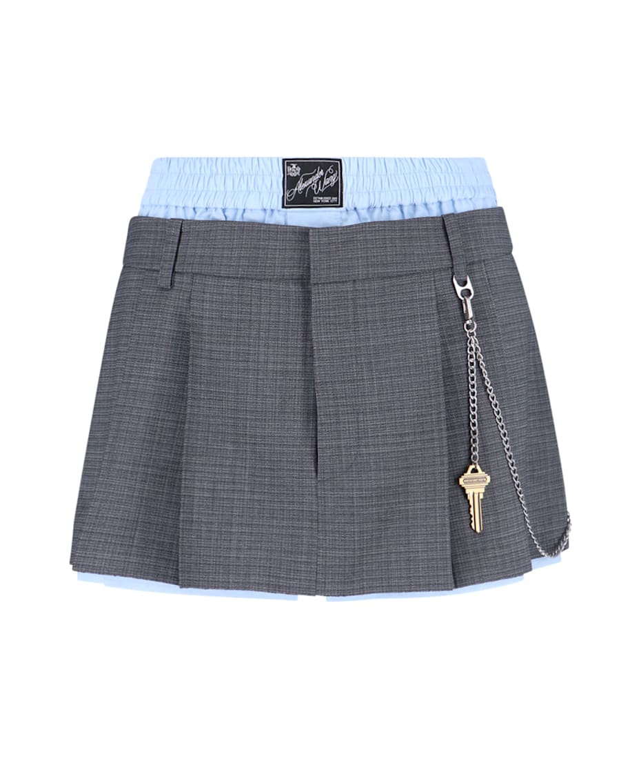 【関税&送料込】Alexander Wang Wool Blend Miniskirt Alexander Wang Logo Wool Blend Mini Skirt | italist, ALWAYS