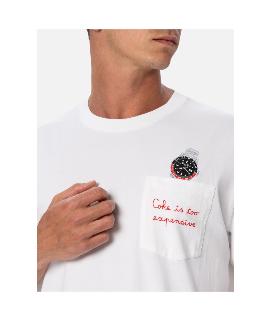 MC2 Saint Barth Man Organic Cotton T-shirt Austin With Watch