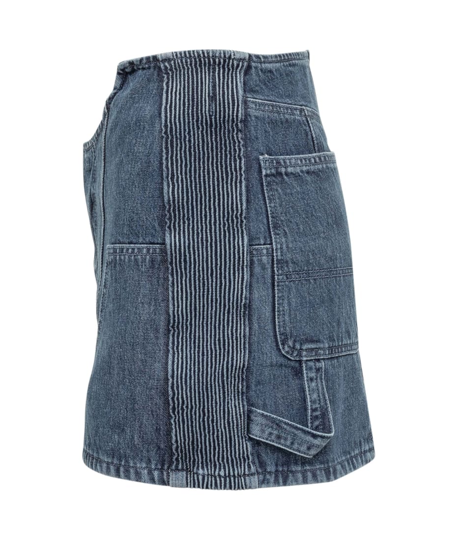 スカート OFF-WHITE 'Motorcycle' miniskirt Blue 1cbdc1d07f318ad572211d7c8a5d1d