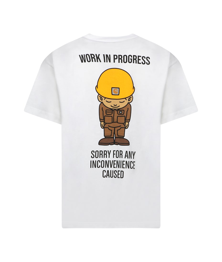Carhartt ホワイト Tシャツ SUMIMASEN Carhartt WIP Sumimasen T-Shirt (Loose) - White | Urban