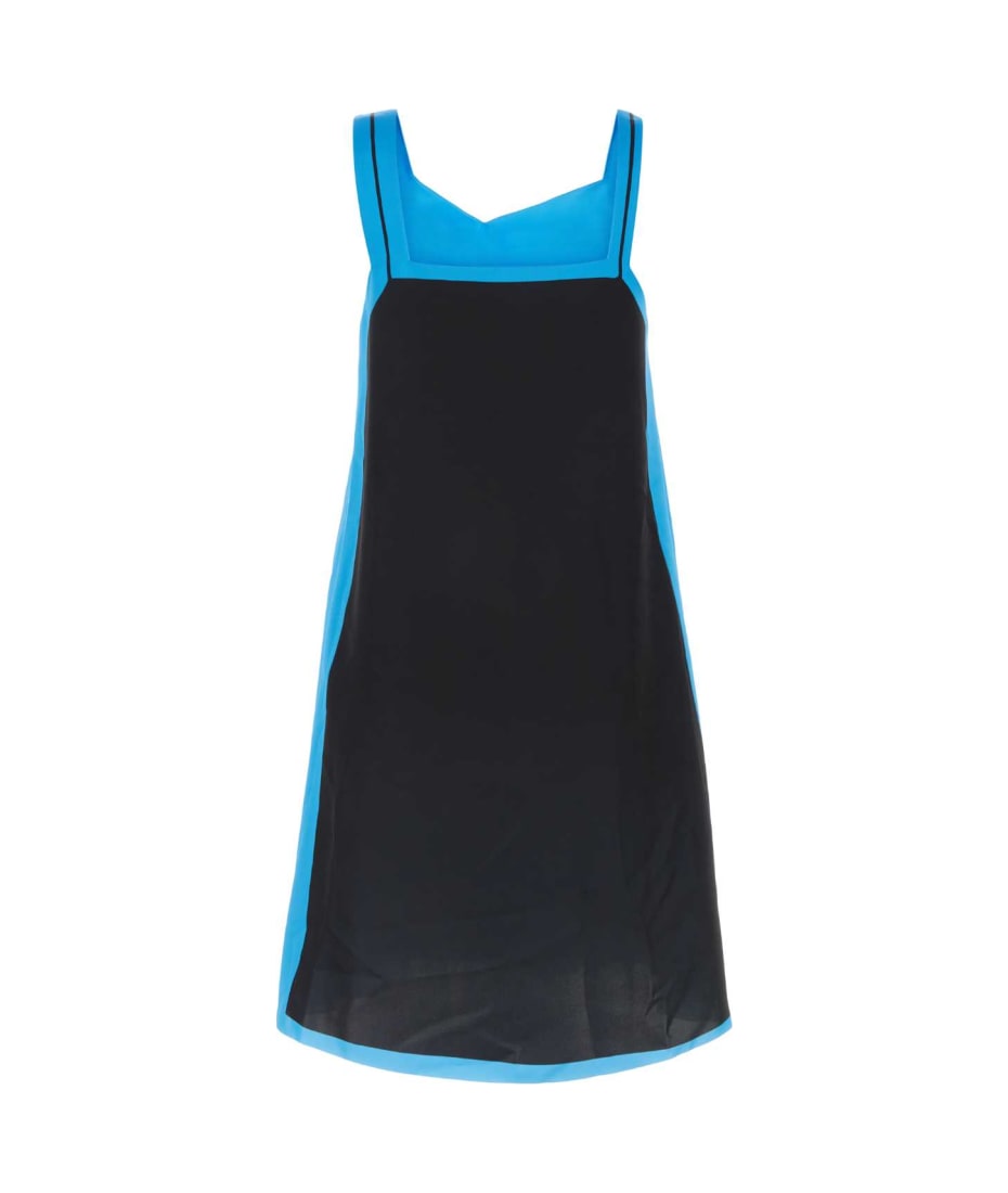 ワンピース LOEWE Printed tech fabric mini dress (S359Y09XAO BLACKBLUE) Loewe Printed Tech Fabric Mini Dress | italist