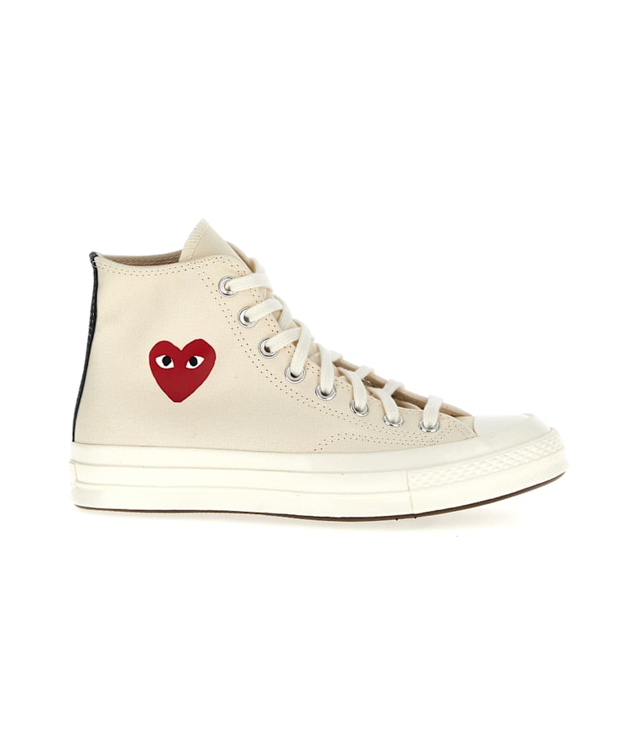 スニーカー PLAY COMME des GARCONS Ivory canvas sneakers (P1K111 WHITE) Comme Des Garçons Sneakers Play X Converse | italist, ALWAYS