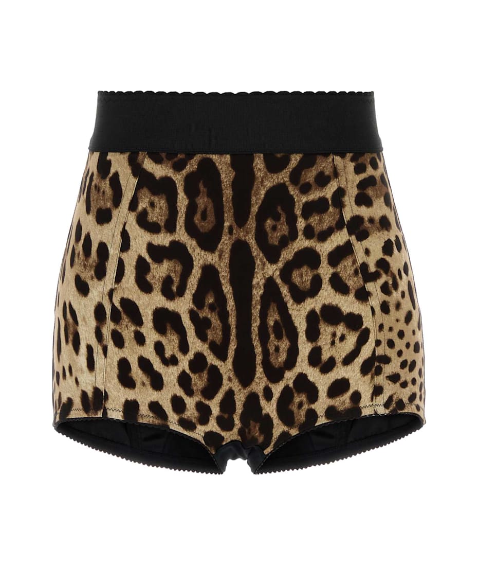 Printed Stretch Silk Shorts