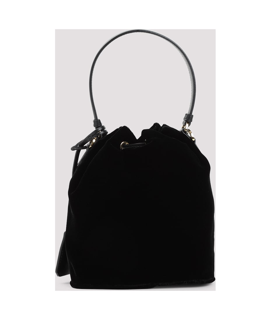 送料関税込♪【PRADA】 Black Velvet Bucket Bag Prada Velvet Bucket Bag | italist