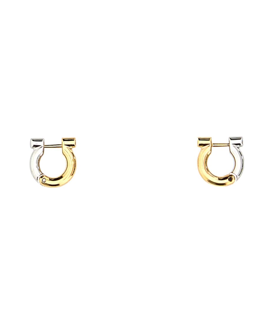 ピアス SALVATORE FERRAGAMO TWO-TONE L EARRINGS Ferragamo Two-tone Metal Earrings | italist