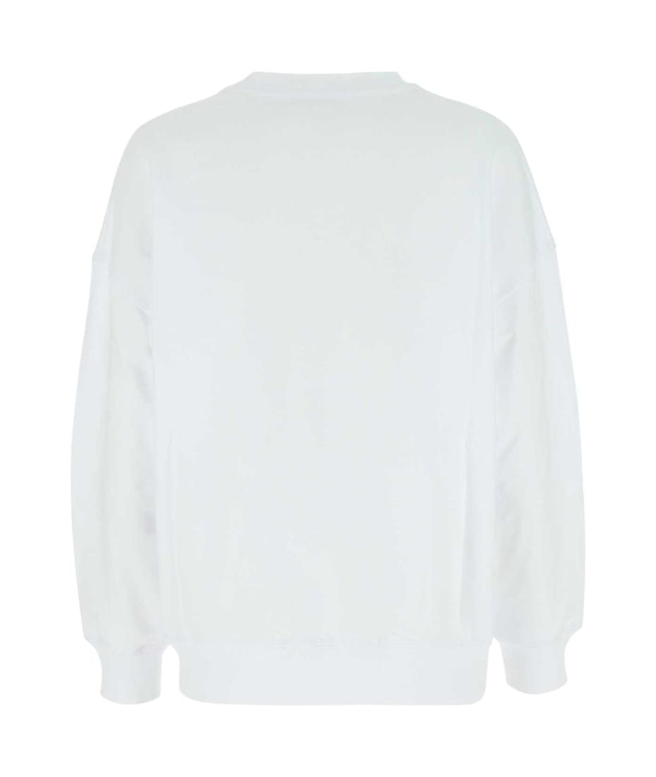 Alexander McQueen White Cotton Oversize Sweatshirt フリース