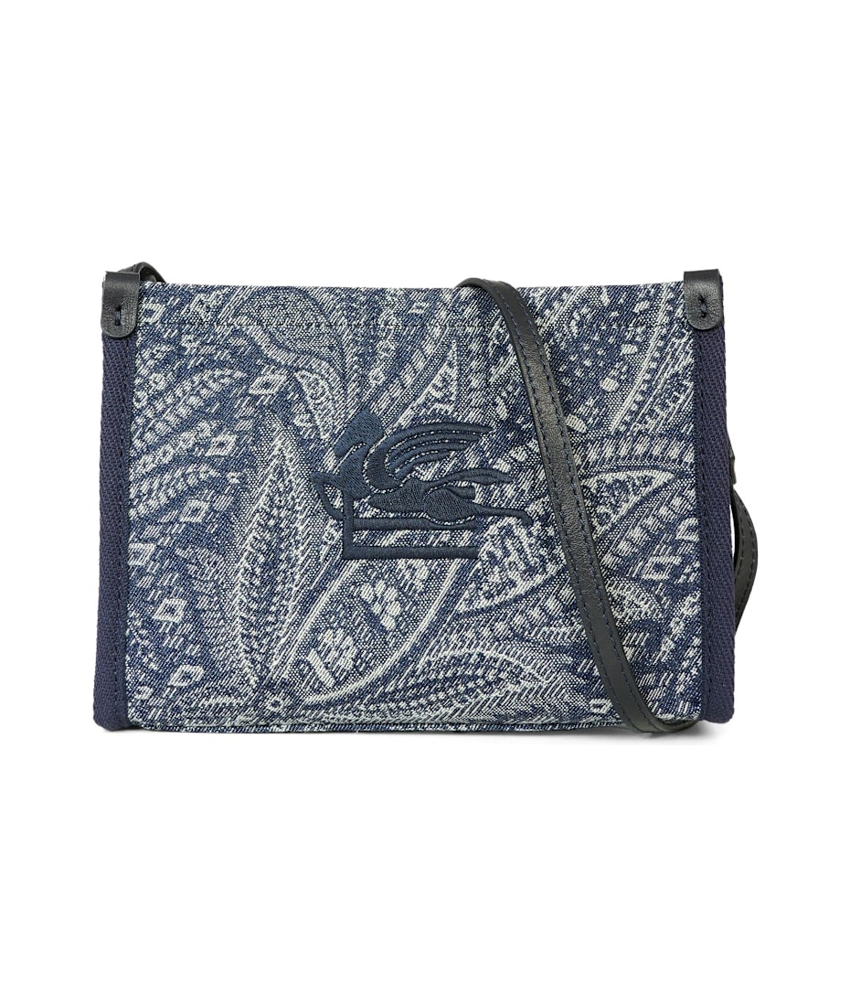 Etro Blue Bag For Girl With Pegasus アクセサリー&ギフト Etro Blue Bag For Girl With Pegasus アクセサリー&ギフト