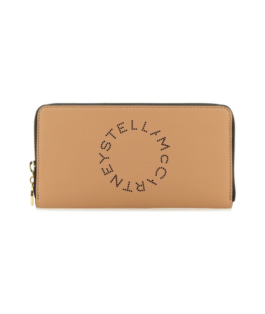 Logo Perforated Zipped Wallet