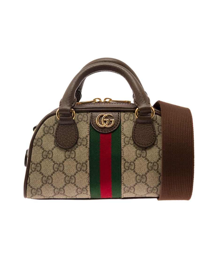 Ophidia GG Small Handbag Beige & Ebony Supreme Canvas - Leather Handba –  Luxe Tas