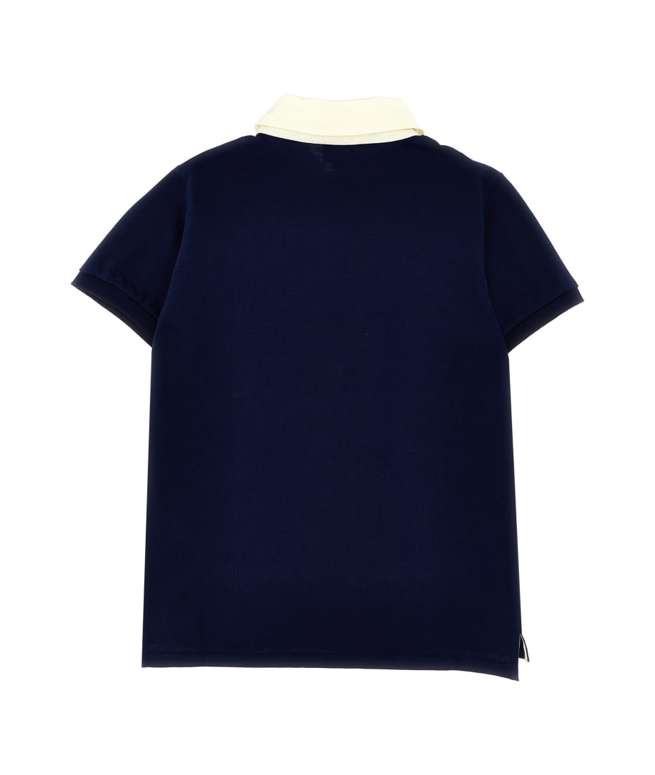 Gucci 'web' Polo Shirt - Blue