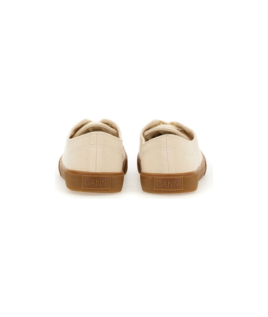 [GANNI]クラシックロースニーカー Ganni Egret Classic Low Sneakers | italist