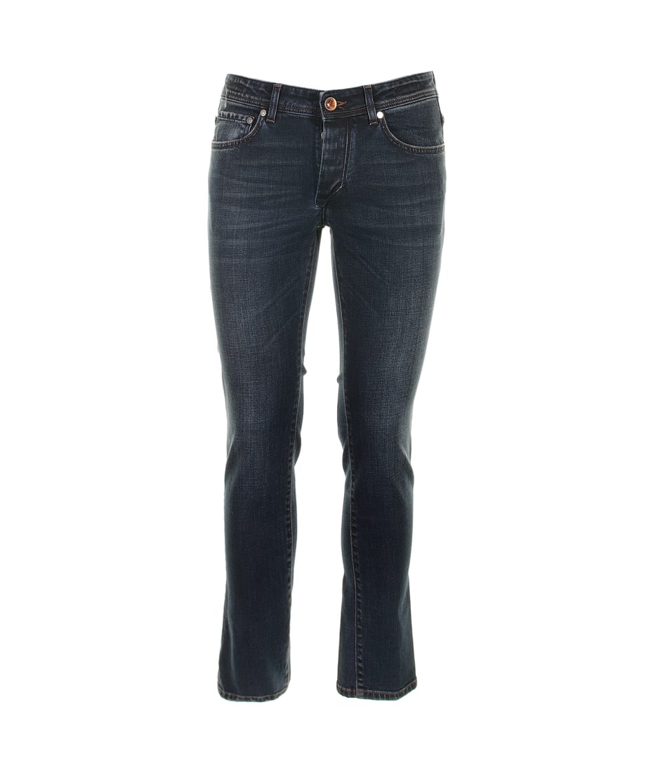 Jeans In Dark Blue Denim