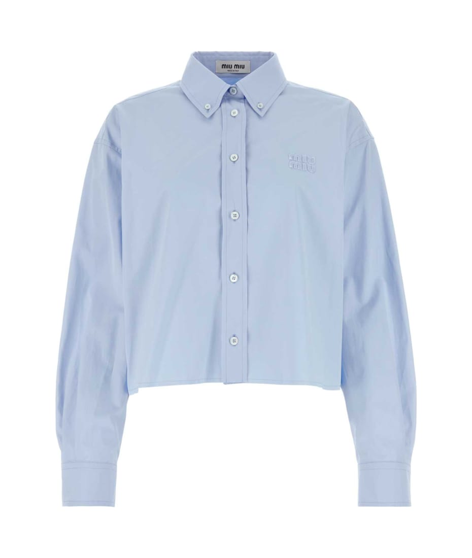 トップス MiuMiu 99ss archive light blue shirt MiuMiu 99ss archive light blue shirt
