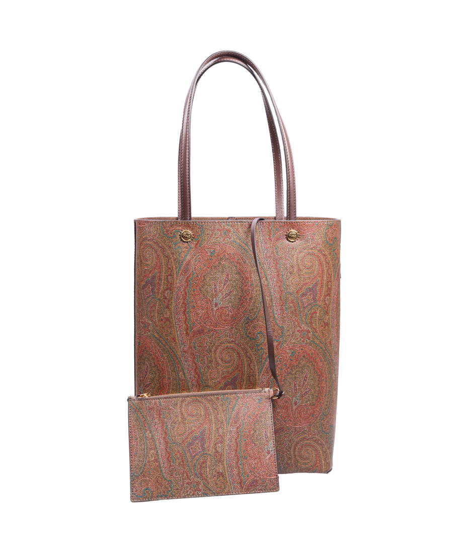 トートバッグ ETRO FW25 Etro Bags.. Brown (WP1D0025 AA001M0019) Etro women's paisley jacquard fabric shopper bag