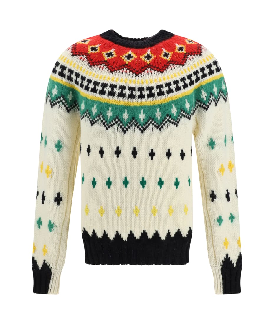 Tシャツ・カットソー MONCLER GRENOBLE Embroidered Wool Blend Tricot Sweater Moncler Grenoble Tricot Sweater | italist