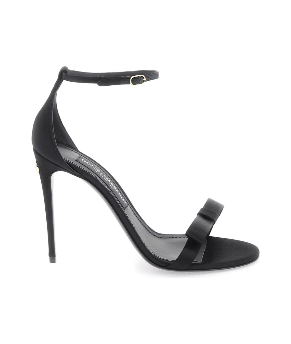Dolce & Gabbana Satin Sandals With Bow | italist