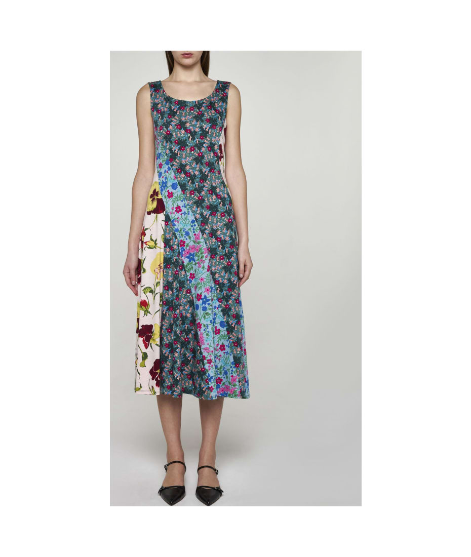 【送料&関税込】Max Mara Patchwork Dress Weekend Max Mara Patchwork Print Midi Dress | Harrods US