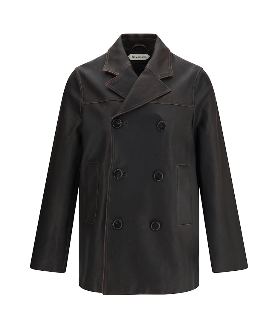 NAMACHEKO ELIJAH レザージャケット Elijah Leather Jacket in Black – SVRN