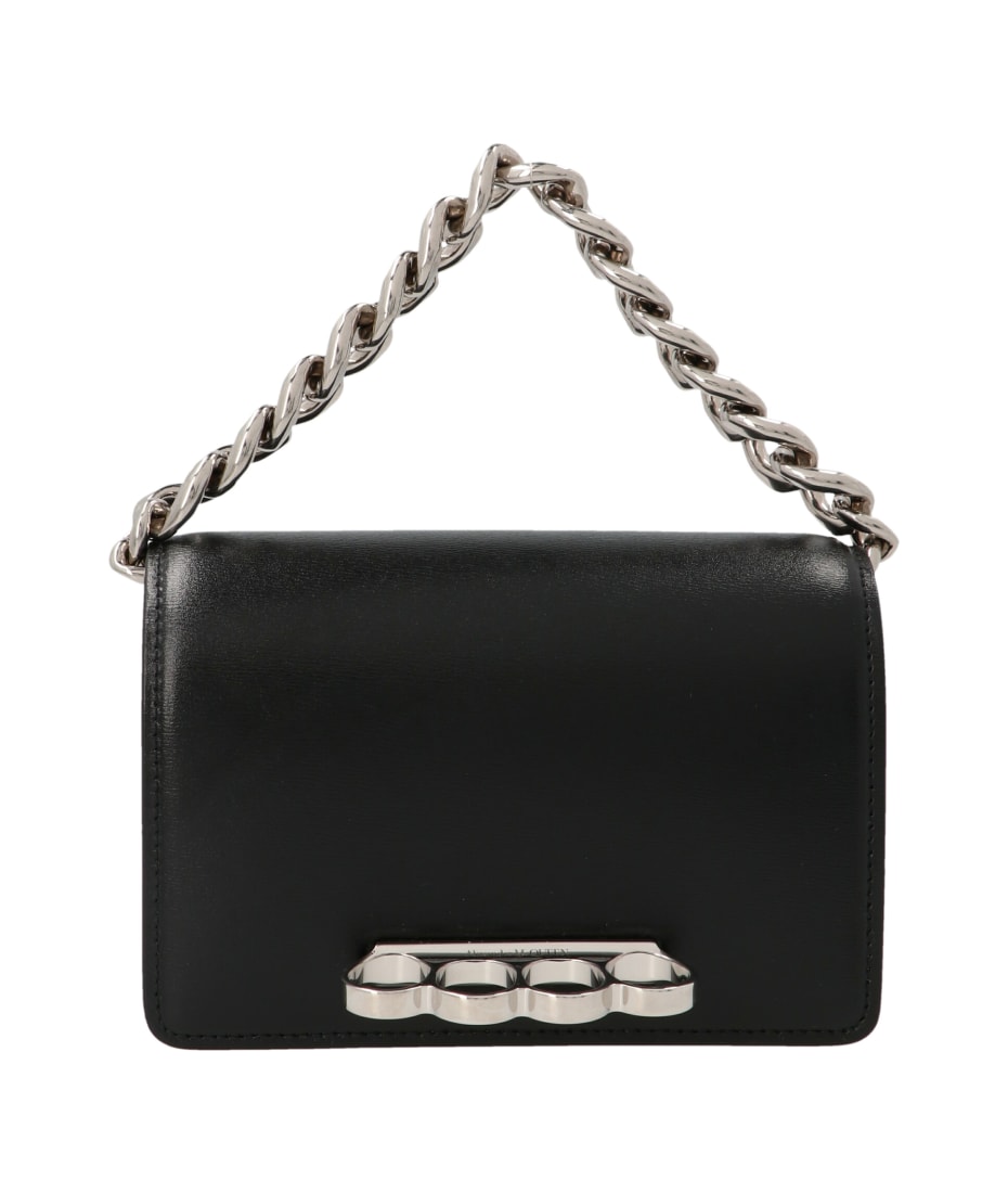 ☆Alexander McQUEEN☆ THE FOUR RING レザー ショルダーバッグ アレキサンダー・マックイーン“4つのリング”が輝く新作バッグ