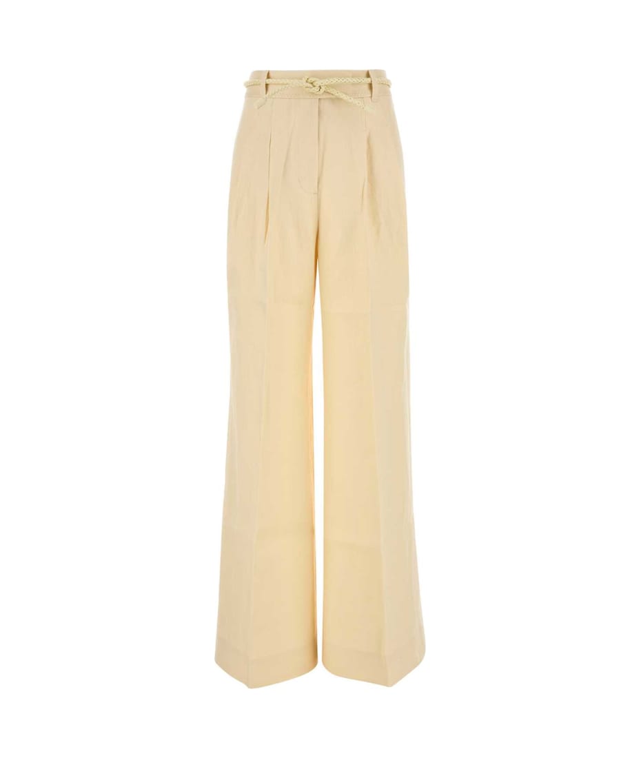 パンツ ZIMMERMANN Cream Linen Illuminate Wide-Leg Pant Zimmermann Cream Linen Illuminate Wide-leg Pant | italist