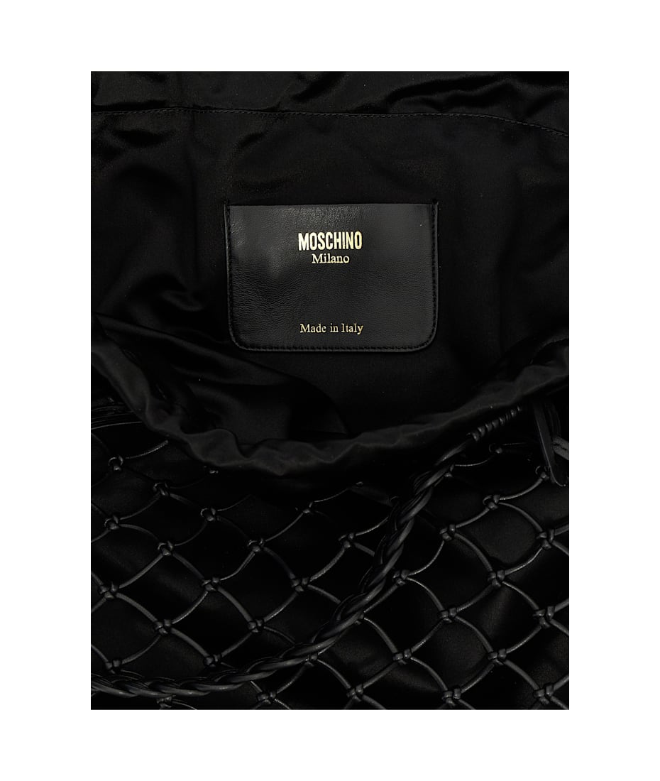 【関税込み】moschino Woven nappa leather shopping bag Moschino Woven Nappa Leather Shopping Bag | italist, ALWAYS