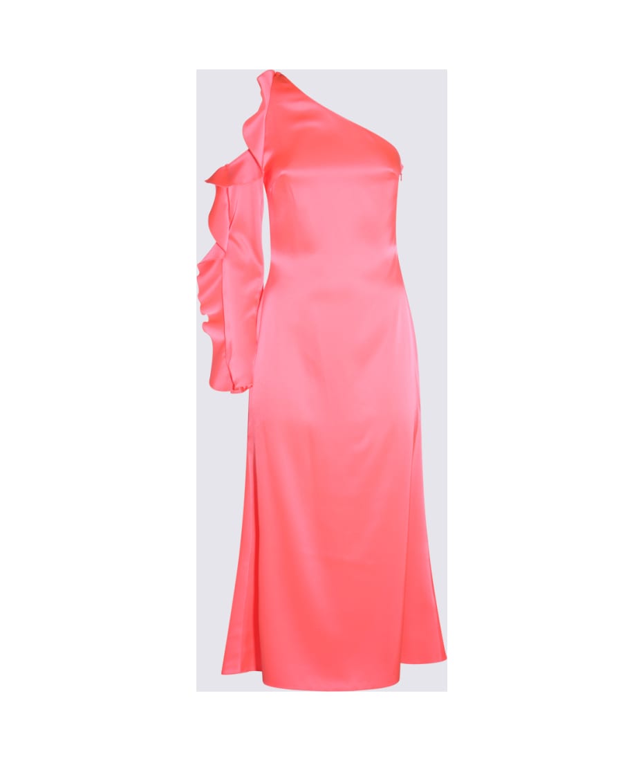 ワンピース DAVID KOMA SS23 David Koma Dresses (RE23DK09D NEON PINK) David Koma Neon Pink Satin Midi Dress | italist
