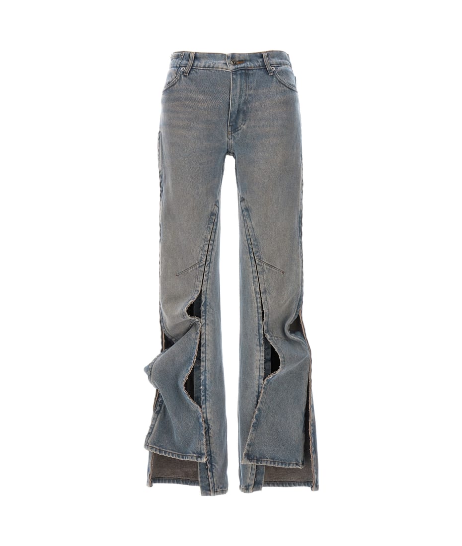 デニム・ジーパン Y/PROJECT 'Hook and Eye' jeans Black  107PA002 Y/Project 'hook And Eye' Jeans | italist