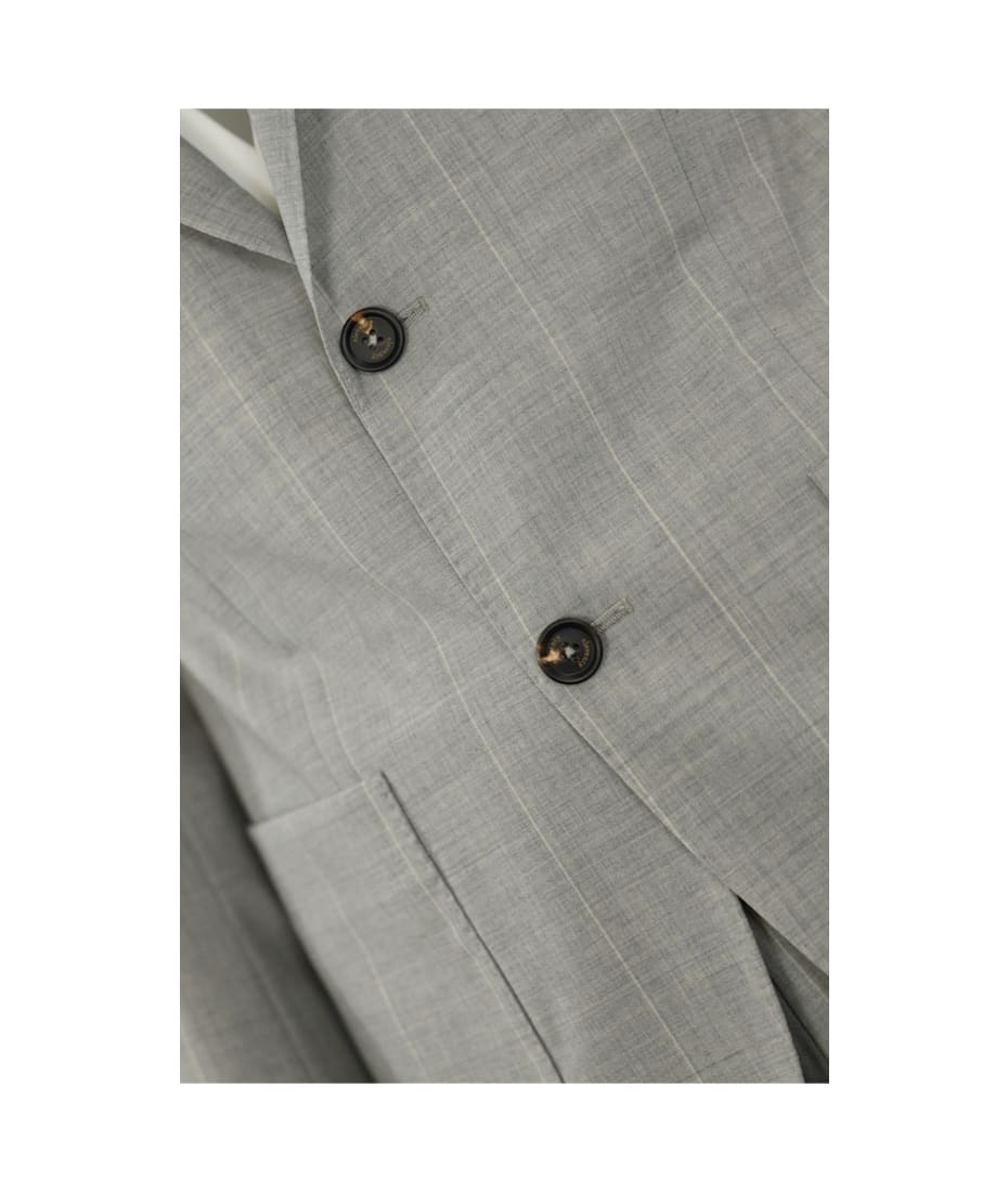 Single-breasted Striped Wool Suit