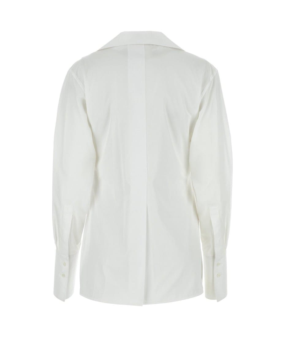 Tシャツ・カットソー GIVENCHY SS25 White poplin oversize shirt (BW61D2G1ZU 100) Givenchy White Poplin Oversize Shirt | italist
