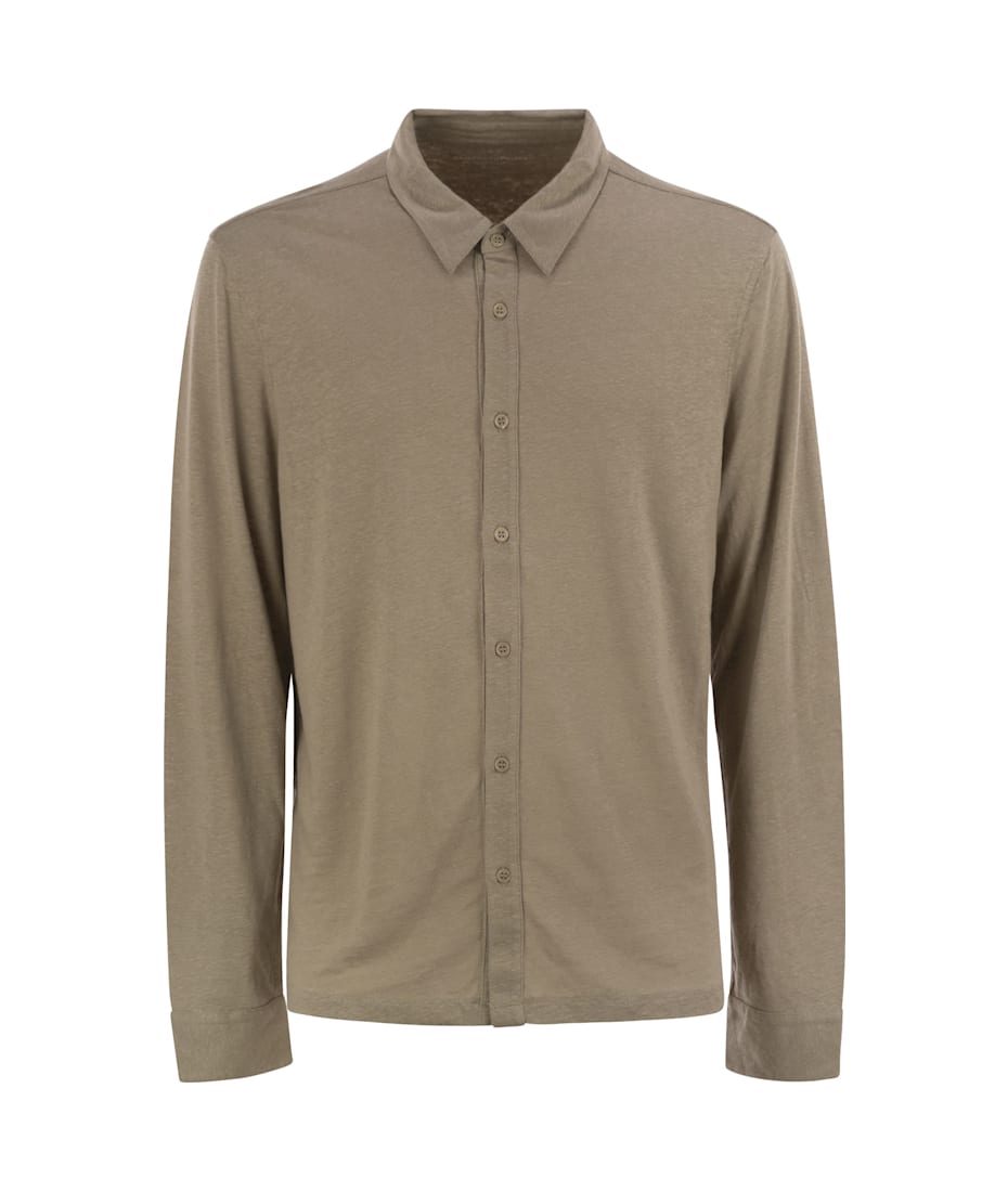 Tシャツ・カットソー MAJESTIC FILATURES Linen long-sleeved shirt (S25M011 677) Majestic Filatures Linen Long-sleeved Shirt | italist