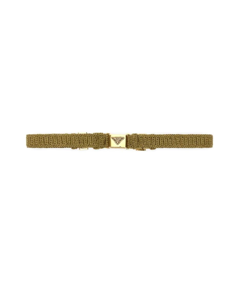 アクセサリーその他 PRADA ACCESORY (2TT1532AHF F0002) Prada Khaki Raffia Belt | italist