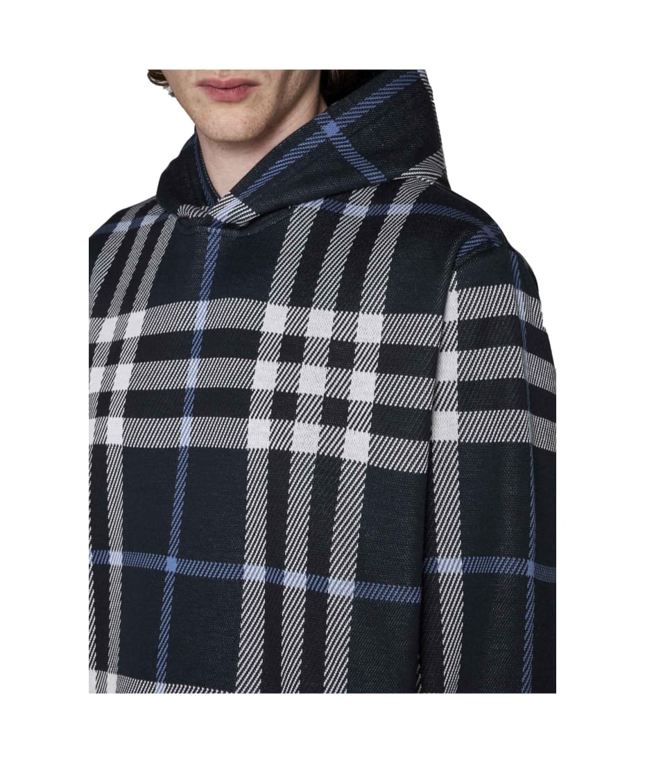 【最終値下げ】BURBERRY チルドレン　ロゴデニム　12Y（152cm） Burberry Blue Hoodie With All-over 'vintage Check' In Cotton