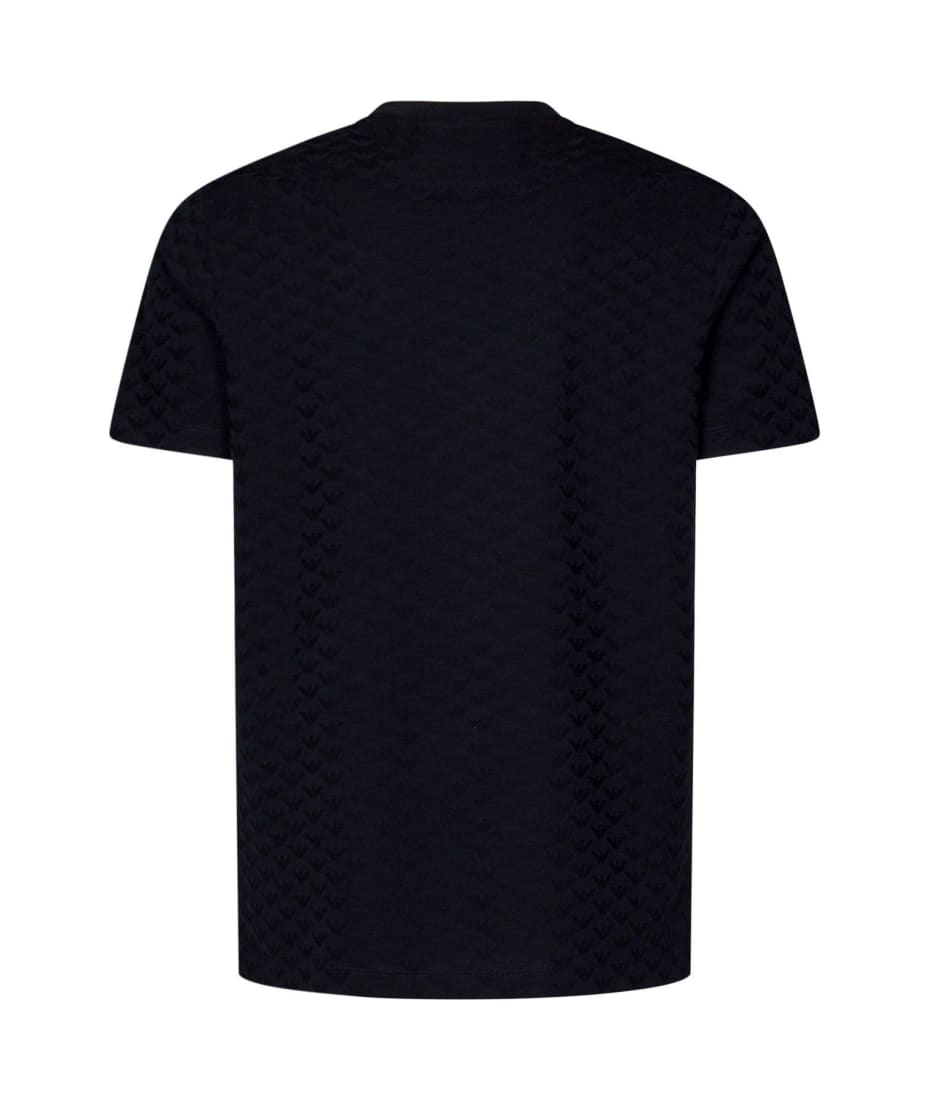Emporio Armani Logo-embossed Crewneck Knitted T-shirt
