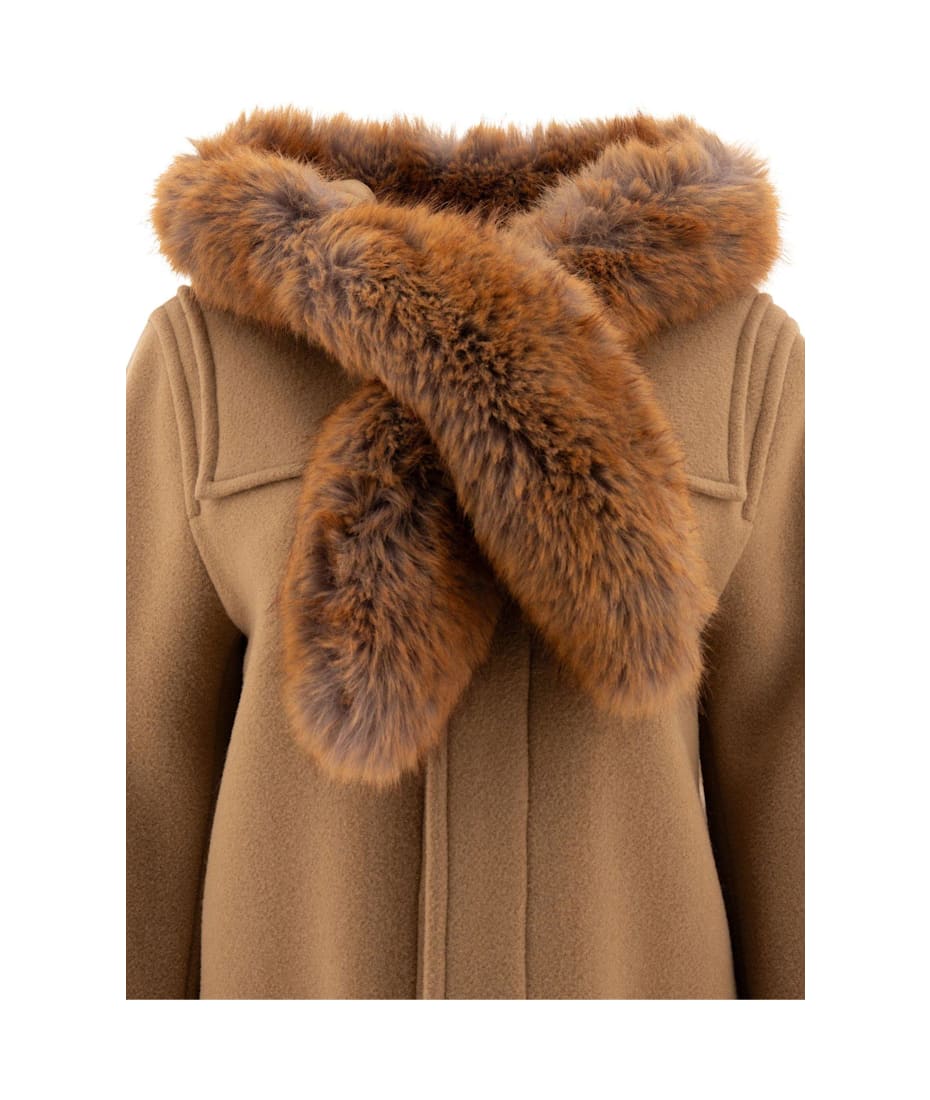 【送料&関税込】Burberry Faux Fur Trim Sleeved Duffle Coat Burberry ​Faux Fur Trim Wool Duffle Coat | Saks Fifth Avenue
