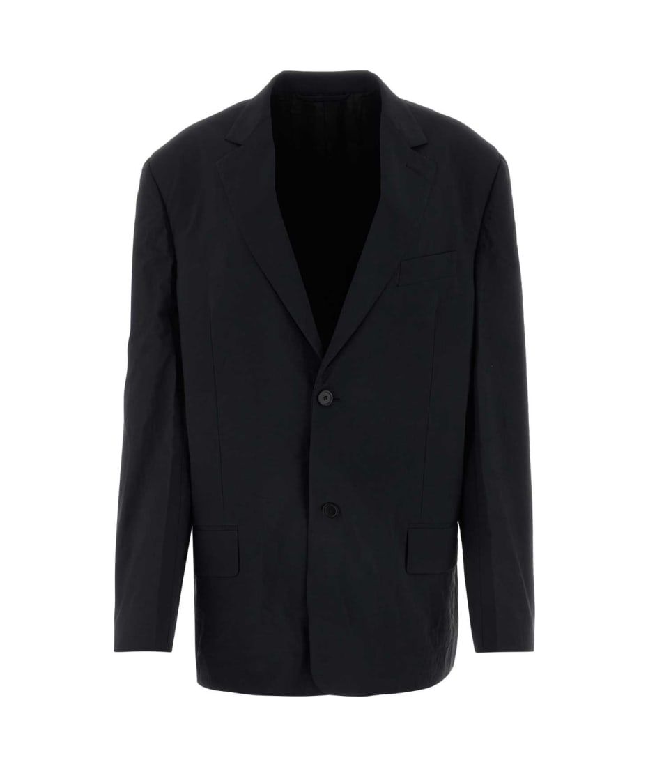 Balenciaga Black Nylon Oversize Blazer | italist Balenciaga Black Nylon Oversize Blazer | italist