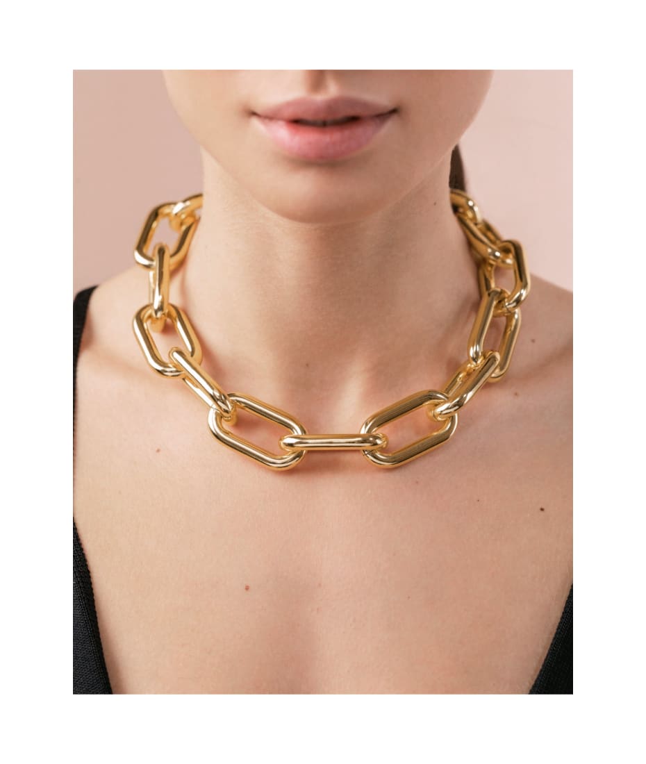 ネックレス・ペンダント Federica Tosi Sculptural Gold Choker With Polished Finish Federica Tosi Choker Tube Gold | italist