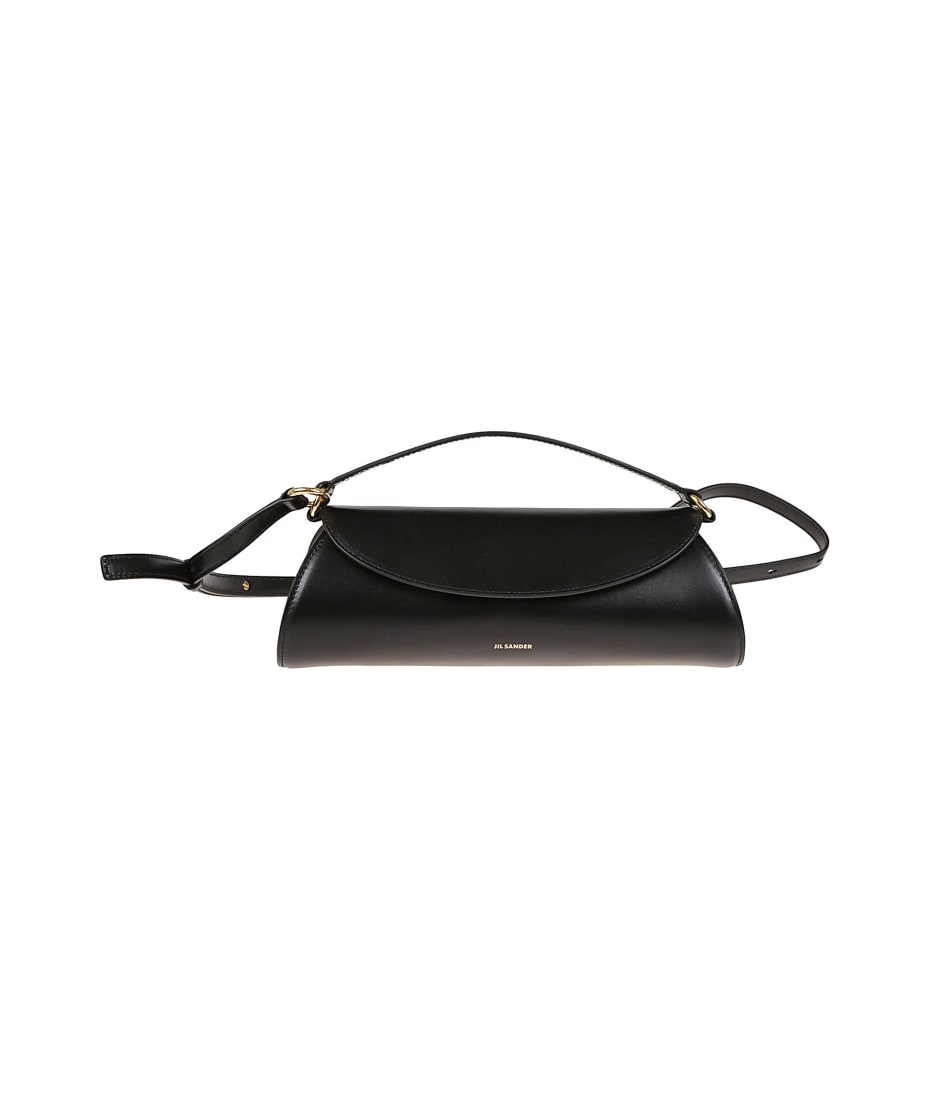 Jil Sander Leather Bowling Bag in Black