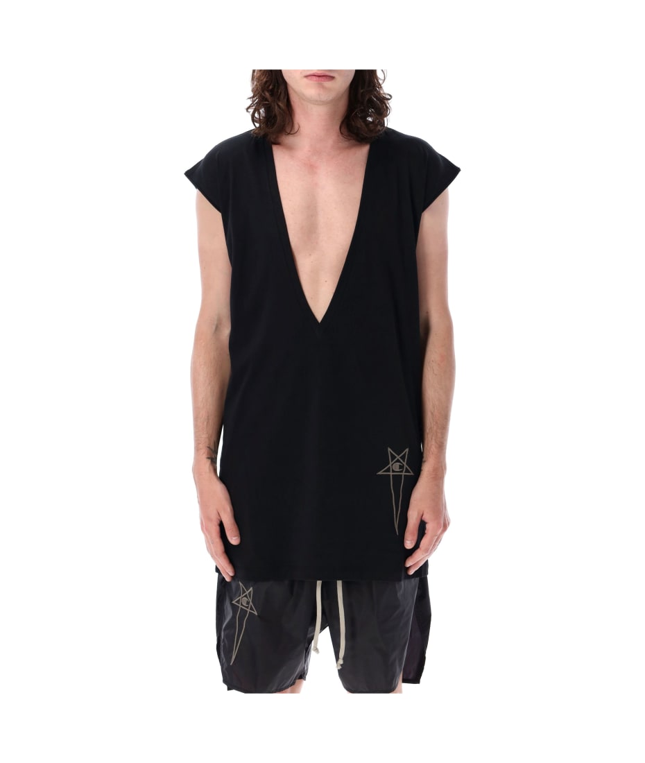 RICK OWENS ハリウッド ディラン Tシャツ Black Hollywood Dylan T-shirt by Rick Owens on Sale