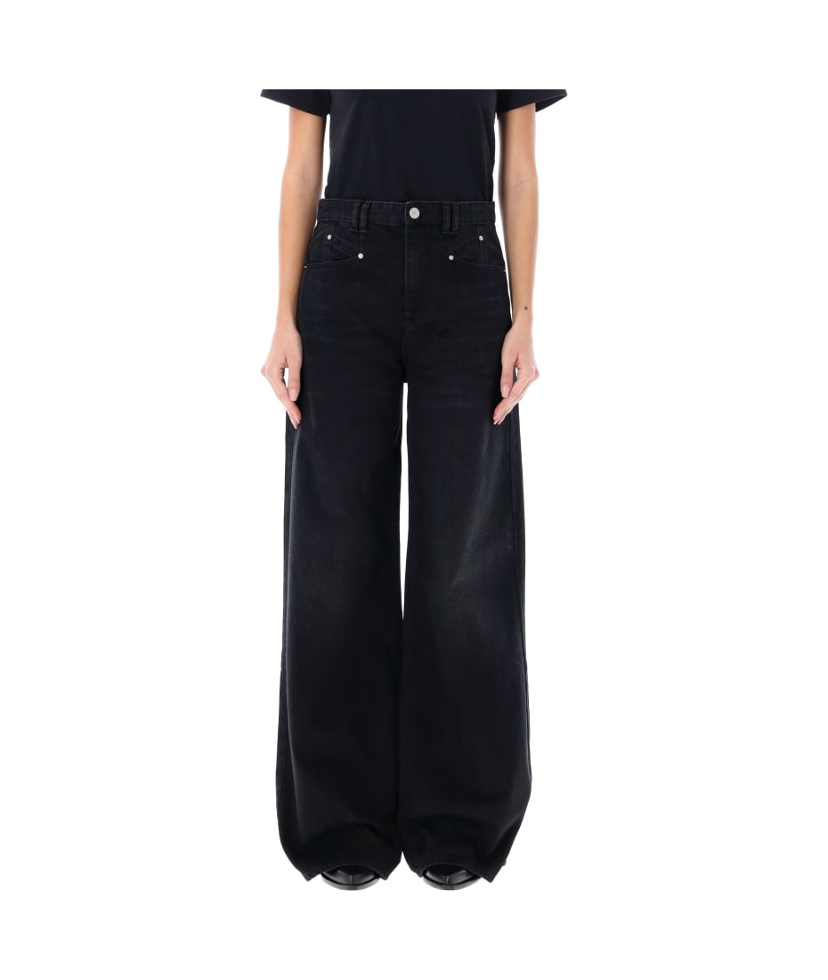 【関税込み】ISABEL MARANT LEMONY PANTS ISABEL MARANT Lemony high-rise wide-leg jeans | NET-A-PORTER