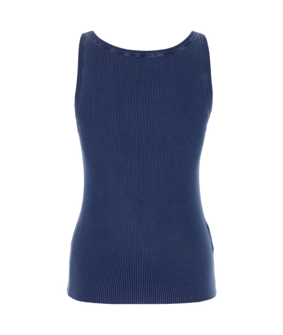 トップス MIUMIU Navy Short Tank Top Miu Miu Cropped Denim Tank Top – Fashion Full Circle