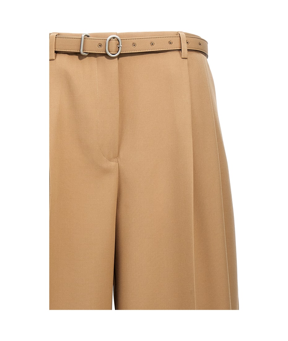 パンツ Jil Sander FW24 Gabardine belt pants (J02KA0152J40002 219) Wool Gabardine Belted Trousers Man | Jil Sander Official
