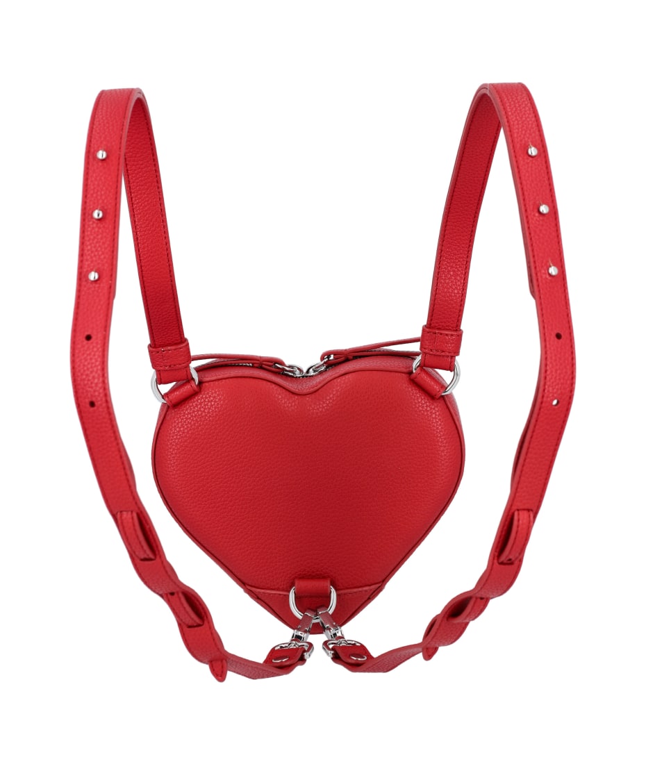 Vivienne Westwood Womens Beige Johanna Leather Heart Crossbody Bag