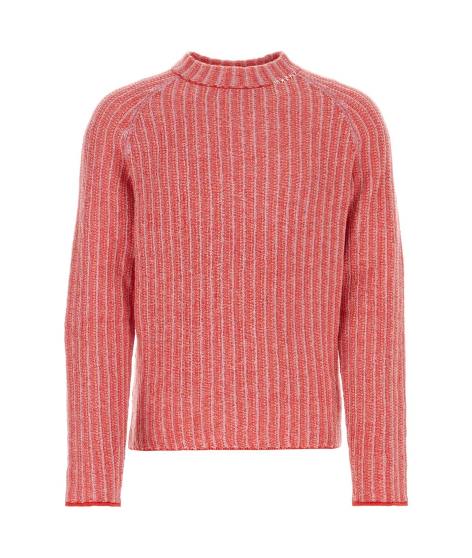 【送料&関税込】Marni Embroidered Wool Blend Sweater MARNI Embroidered wool sweater | THE OUTNET