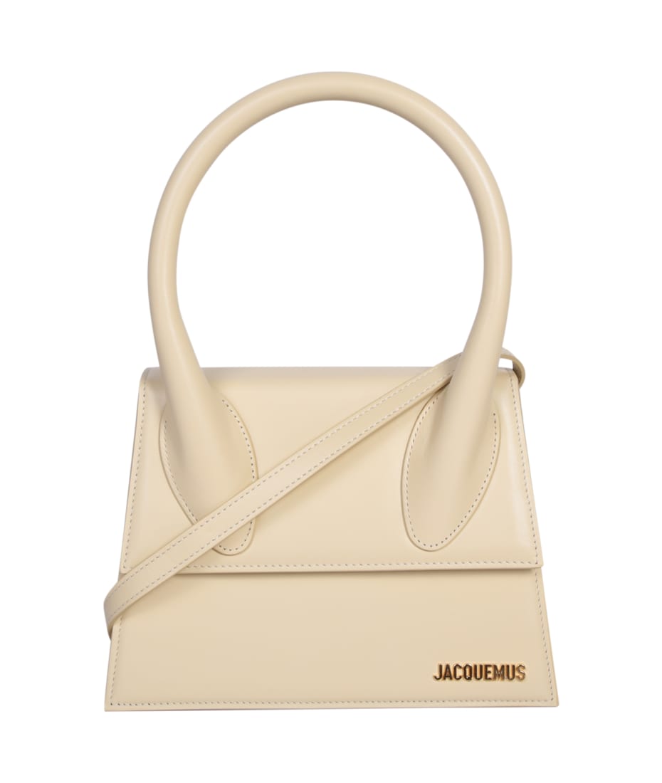 Jacquemus Le Grand Chiquito Leather Top Handle Bag in White