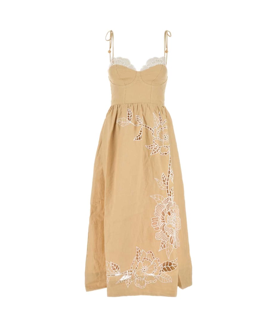 ワンピース FARM Rio SS25 Pastel orange linen dress (337211 L0029) Farm Rio Pastel Orange Linen Dress | italist
