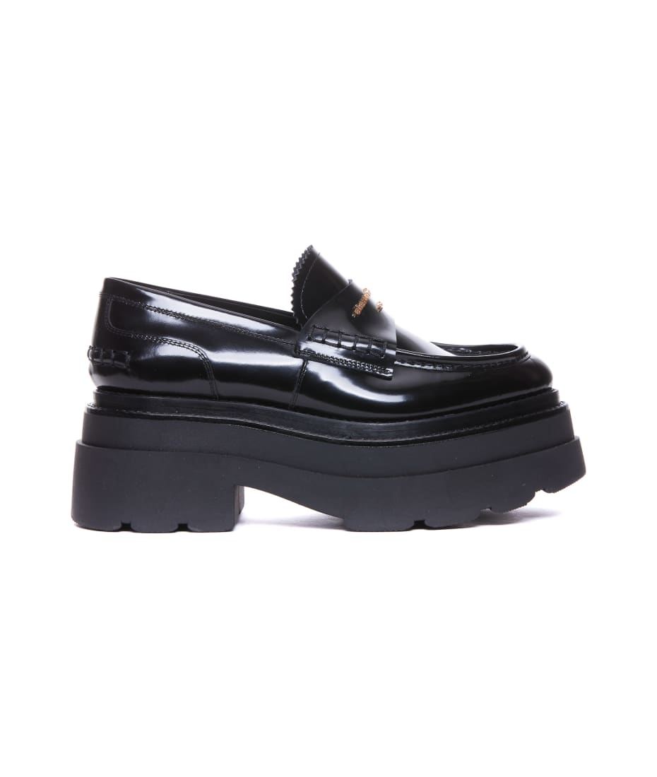 【関税&送料込】Alexander Wang Khaki Suede Carson Loafers Black Suede Carter Loafers in BLACK | alexanderwang®