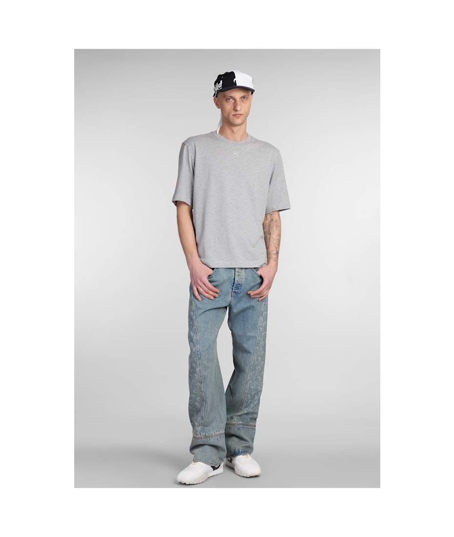 Tシャツ・カットソー MARINE SERRE SS25 T-SHIRT IN JERSEY (MTT077A CJER0009WH10) Marine Serre T-shirt In Grey Cotton | italist