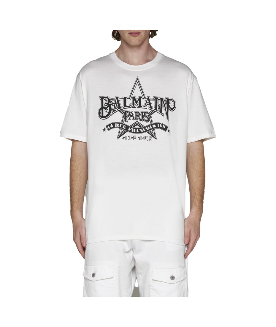 Balmain Star Print T-shirt Straight Fit | italist