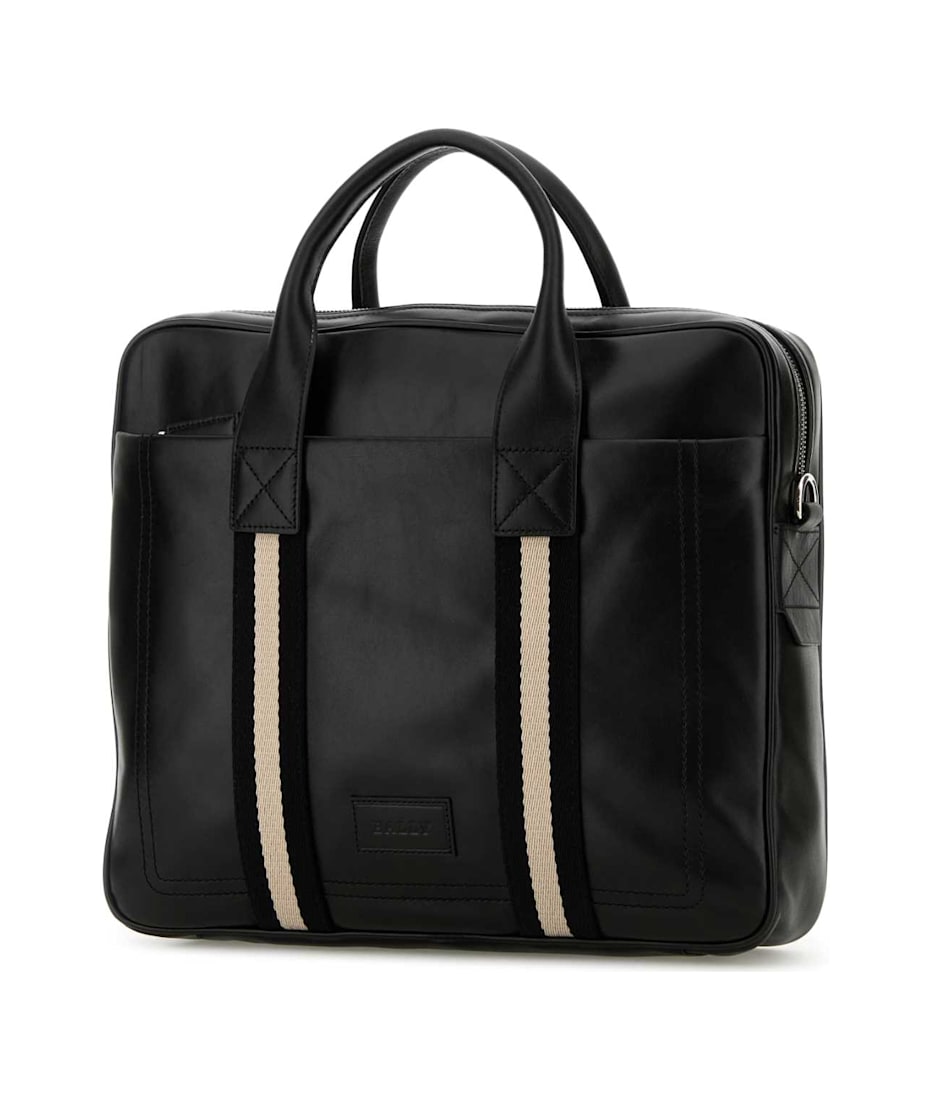 Bally Black Leather Briefcase | italist